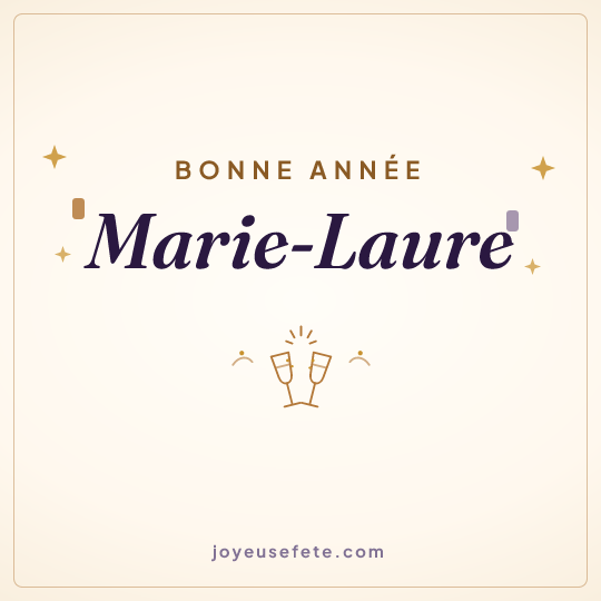 Image carrée « Bonne année Marie-Laure » pour WhatsApp