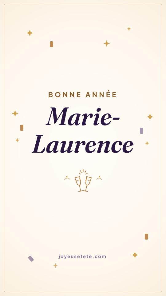 Image « Bonne année Marie-Laurence » au format story
