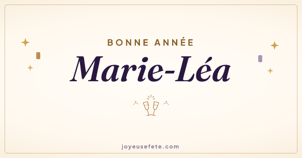 Image « Bonne année Marie-Léa » au format large