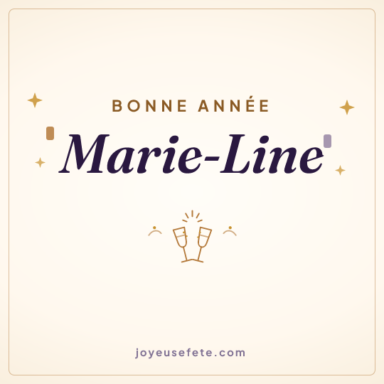 Image carrée « Bonne année Marie-Line » pour WhatsApp