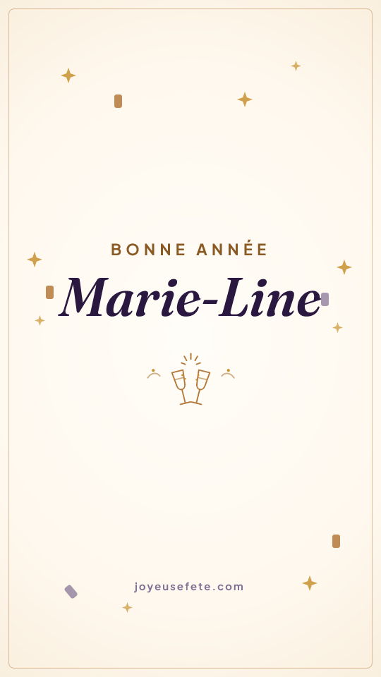 Image « Bonne année Marie-Line » au format story