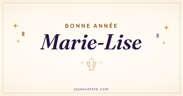 Image « Bonne année Marie-Lise » au format large