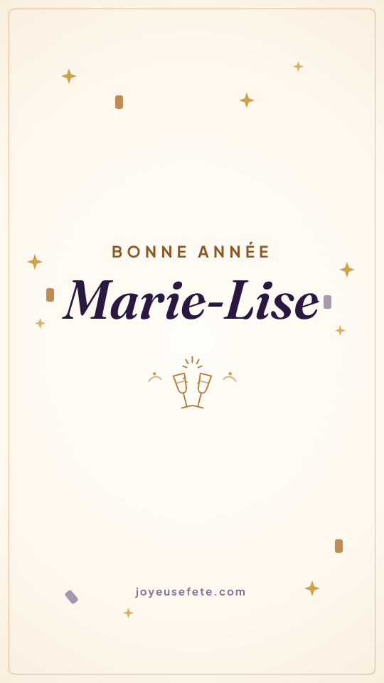 Image « Bonne année Marie-Lise » au format story