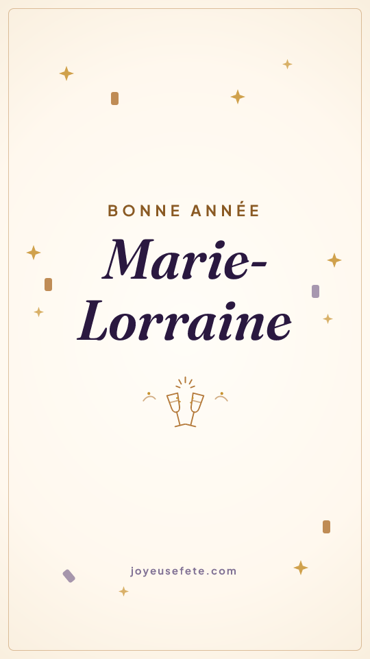 Image « Bonne année Marie-Lorraine » au format story