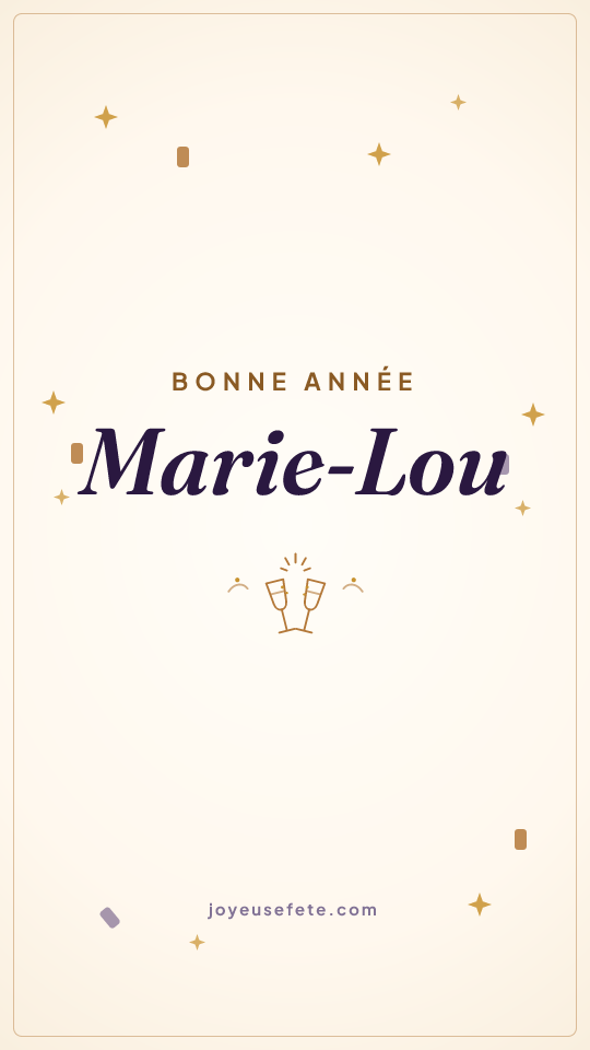 Image « Bonne année Marie-Lou » au format story