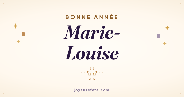 Image « Bonne année Marie-Louise » au format large