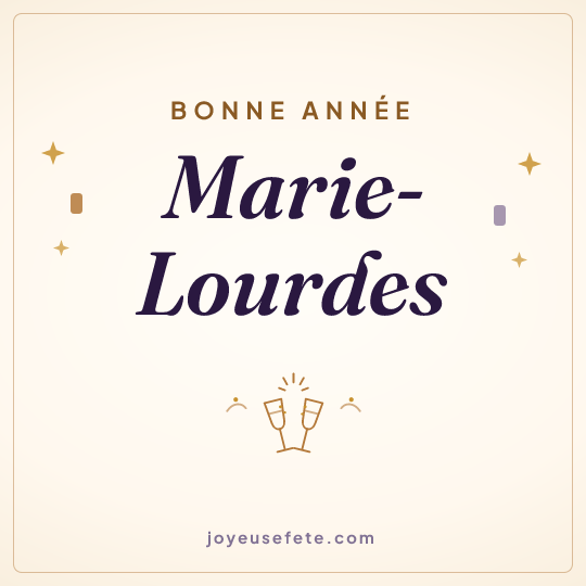 Image carrée « Bonne année Marie-Lourdes » pour WhatsApp