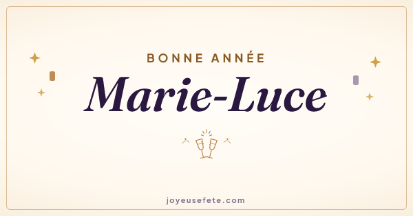 Image « Bonne année Marie-Luce » au format large