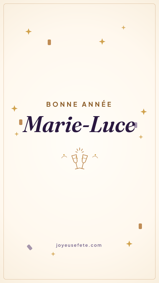 Image « Bonne année Marie-Luce » au format story