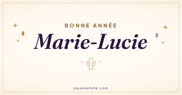 Image « Bonne année Marie-Lucie » au format large