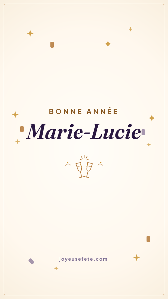 Image « Bonne année Marie-Lucie » au format story