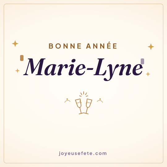 Image carrée « Bonne année Marie-Lyne » pour WhatsApp