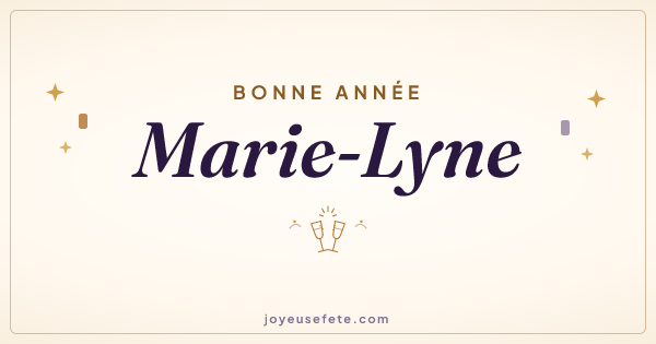 Image « Bonne année Marie-Lyne » au format large