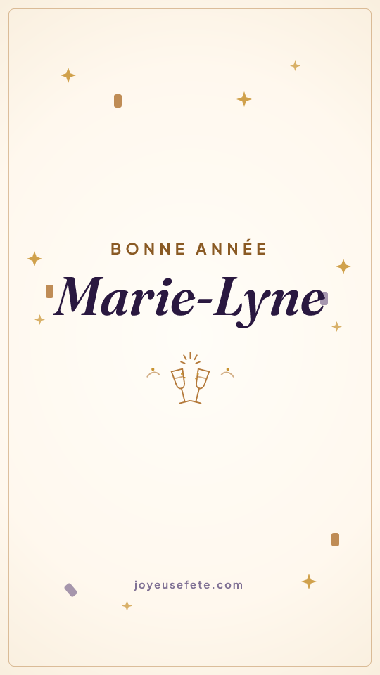 Image « Bonne année Marie-Lyne » au format story