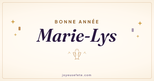 Image « Bonne année Marie-Lys » au format large