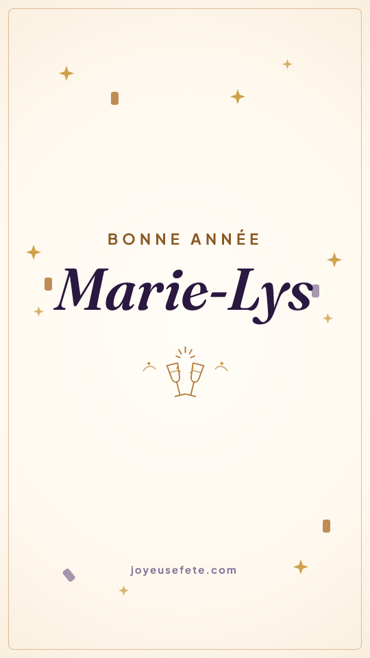 Image « Bonne année Marie-Lys » au format story