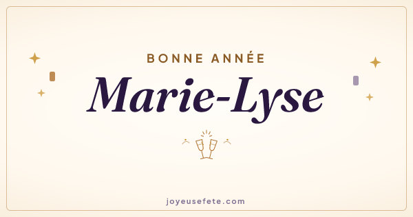 Image « Bonne année Marie-Lyse » au format large