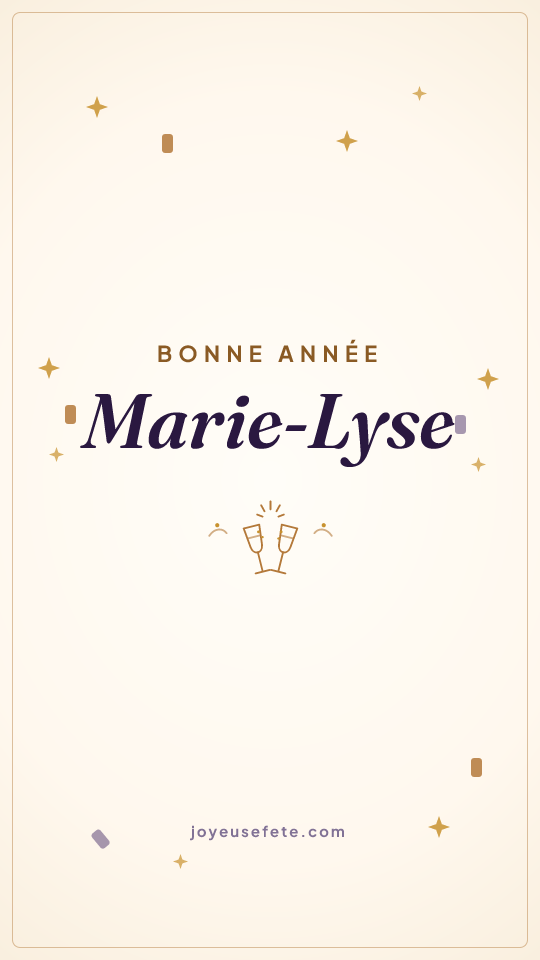 Image « Bonne année Marie-Lyse » au format story