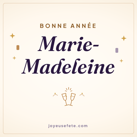 Image carrée « Bonne année Marie-Madeleine » pour WhatsApp