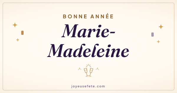 Image « Bonne année Marie-Madeleine » au format large