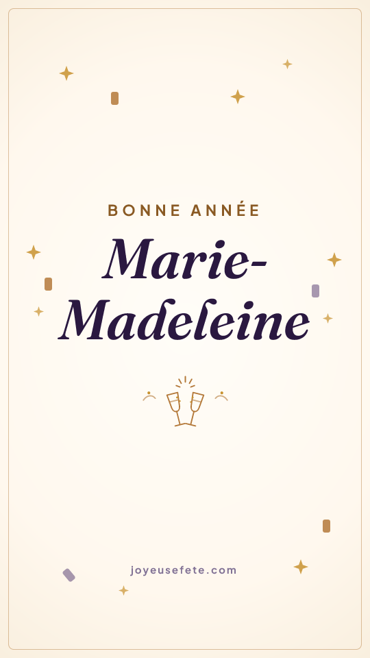 Image « Bonne année Marie-Madeleine » au format story