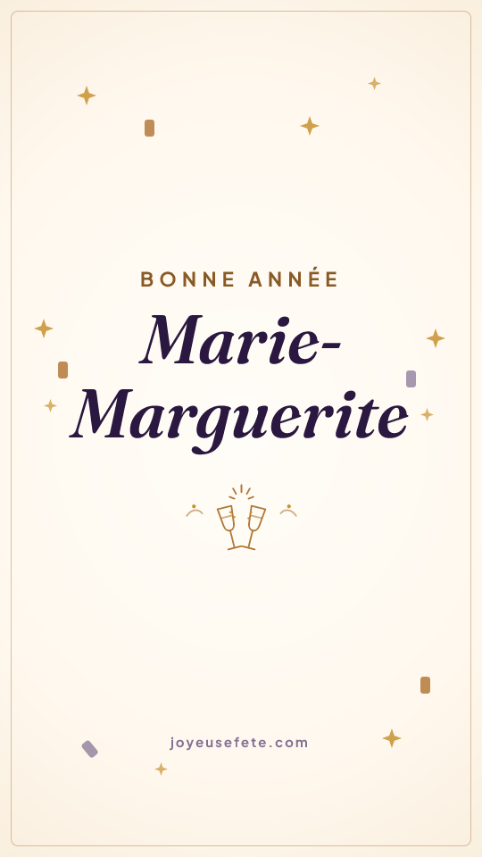 Image « Bonne année Marie-Marguerite » au format story