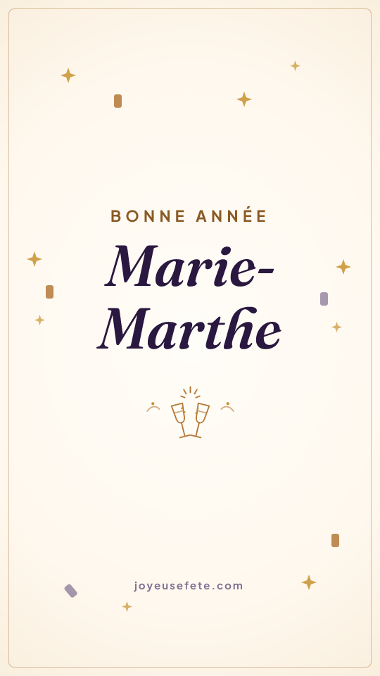 Image « Bonne année Marie-Marthe » au format story