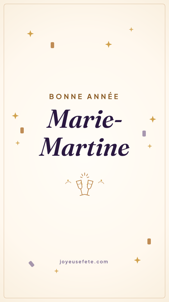 Image « Bonne année Marie-Martine » au format story