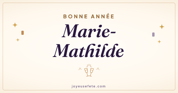 Image « Bonne année Marie-Mathilde » au format large