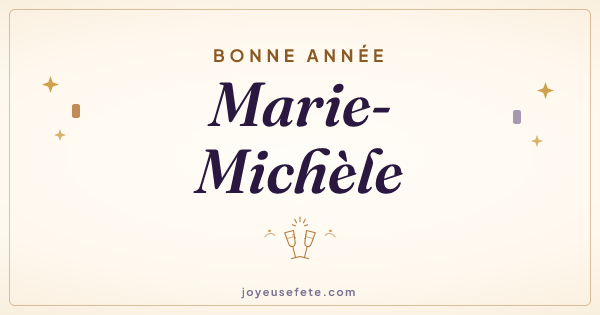 Image « Bonne année Marie-Michèle » au format large