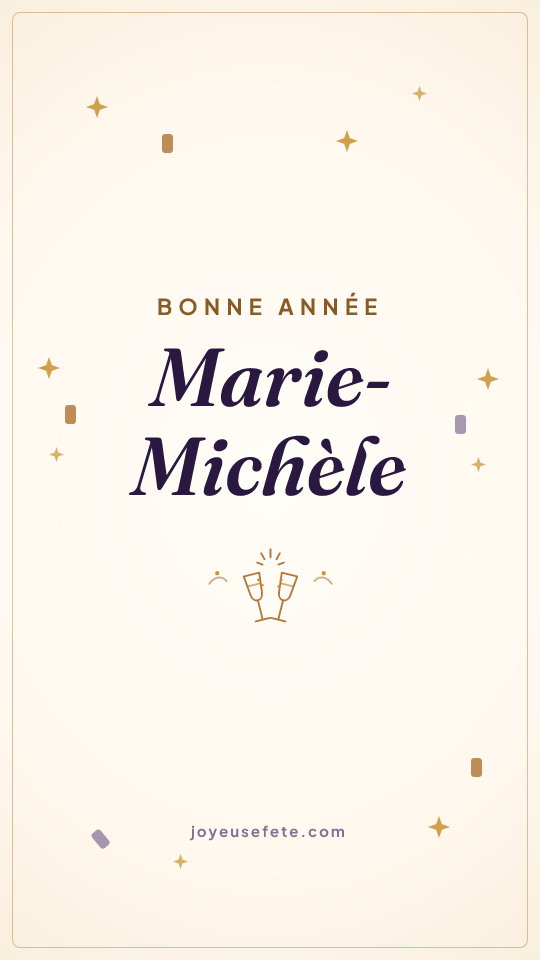 Image « Bonne année Marie-Michèle » au format story