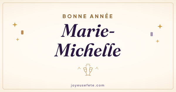 Image « Bonne année Marie-Michelle » au format large