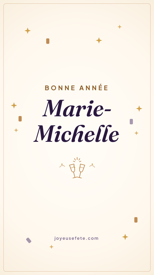 Image « Bonne année Marie-Michelle » au format story