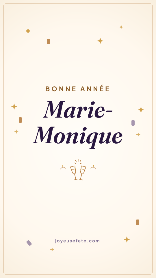 Image « Bonne année Marie-Monique » au format story