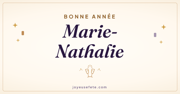 Image « Bonne année Marie-Nathalie » au format large