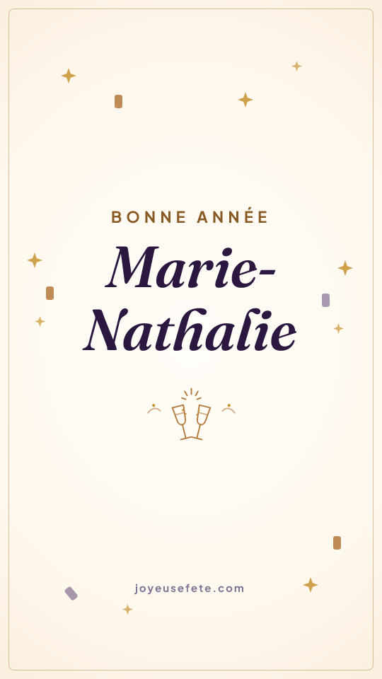 Image « Bonne année Marie-Nathalie » au format story