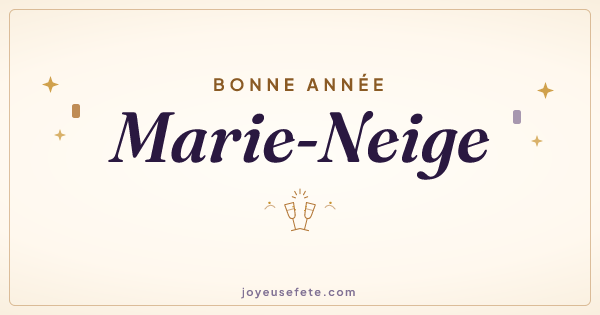 Image « Bonne année Marie-Neige » au format large
