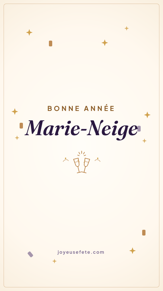 Image « Bonne année Marie-Neige » au format story