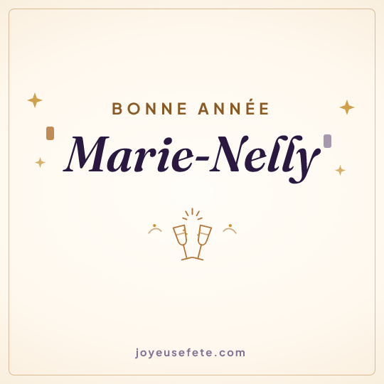 Image carrée « Bonne année Marie-Nelly » pour WhatsApp