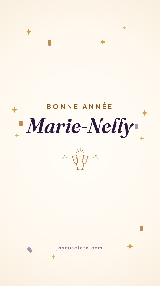Image « Bonne année Marie-Nelly » au format story