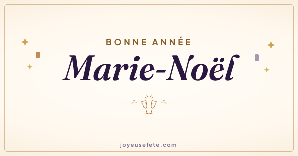 Image « Bonne année Marie-Noël » au format large