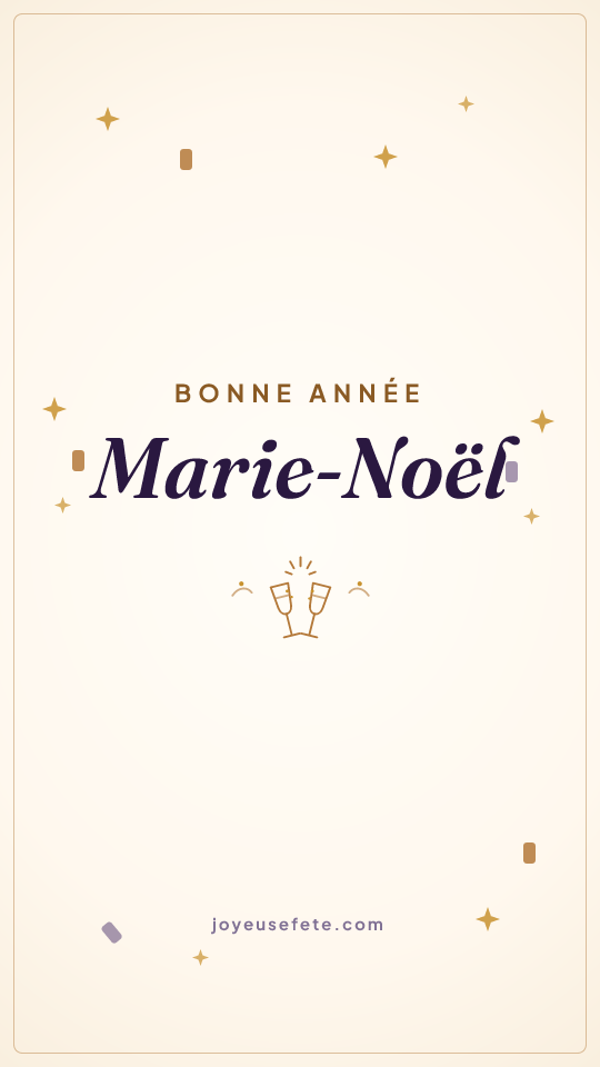 Image « Bonne année Marie-Noël » au format story
