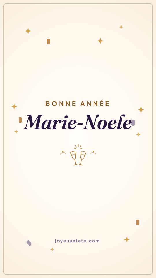 Image « Bonne année Marie-Noele » au format story