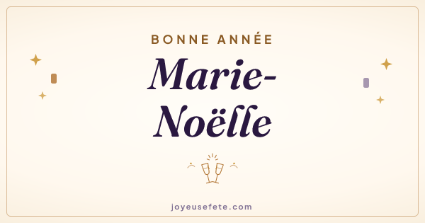 Image « Bonne année Marie-Noëlle » au format large