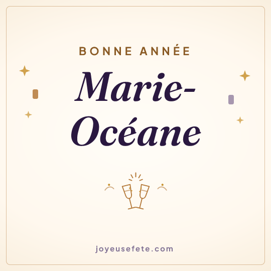 Image carrée « Bonne année Marie-Océane » pour WhatsApp