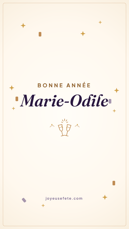 Image « Bonne année Marie-Odile » au format story