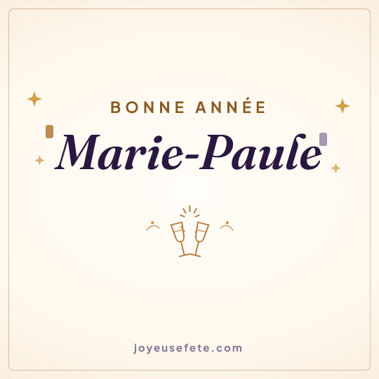 Image carrée « Bonne année Marie-Paule » pour WhatsApp