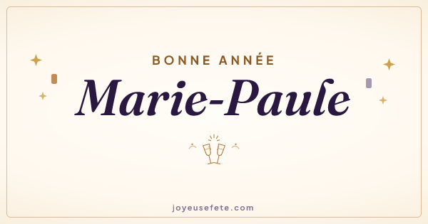 Image « Bonne année Marie-Paule » au format large
