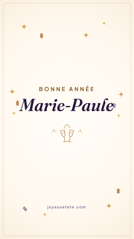 Image « Bonne année Marie-Paule » au format story