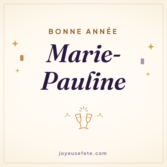 Image carrée « Bonne année Marie-Pauline » pour WhatsApp
